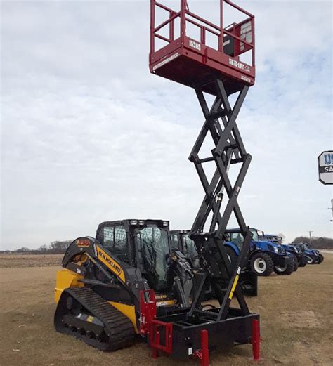 scissor lift for skid steer|skid steer lift height.